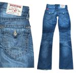 True Religion VTG. DARK WASH BOOTCUT DISTRESSED JEANS SZ. 27" NWOT Photo 4
