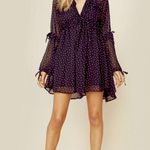 For Love & Lemons Truffles Polka Dot Babydoll Mini Dress Black Romantic Size S Photo 10