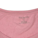 Talbots  Plus Size Pink Tie Sleeve Linen Top T-shirt 2X Soft Girl Pastel Photo 1