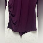 Betabrand Eggplant Purple Long Sleeve V Neck Top Size Medium Photo 11