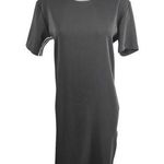 Adidas 3 Stripes Women's Black Short Sleeve Crew Neck Midi Shift Dress Size S Photo 0