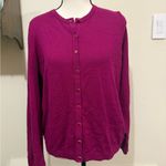 Talbots Magenta Cashmere blend cardigan sweater size medium Photo 1