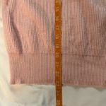 Free People  Size M Too Good Pink Knit Pullover Mock Neck Sweater Ballet Preppy Photo 5