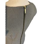 Calvin Klein Houndstooth Sheath Black White Sleeveless Dress Size 10 MSRP $89 Photo 3