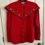 Westbound  Casual Women’s Native Concho Blouse Sz Large Red Embroidered $5 Photo 0