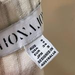 Shona joy White Sleeveless Linen Bow Front Stripe Mini Dress Size 2 Photo 4