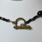 Hand Crafted Black and Gold Toned Jack O'Lantern Pumpkin Necklace Photo 5