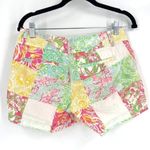 Lilly Pulitzer The callahan shorts floral patchwork print women's size 2 chino Photo 1