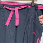 Adidas  gray pink‎ cropped track pants women's large Photo 4