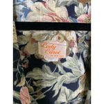 Vintage 90s Floral Blazer Sz Large Lady Carol of NY 3/4 sleeves Blue Photo 6