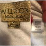 Wildfox White Label White Sweater Gold Sequins No. 9 V-Neck Angora Oversized XS Photo 5