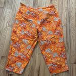 Marsh Landing  11 Orange Floral Wide Leg Pants.  Size 22W Photo 5