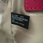 Michael Kors Ginny Hot Pink Leather "Love" Studded Medium Crossbody Camera Bag Photo 13