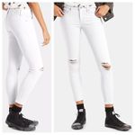 Levi's Levi’s 711 Skinny Jeans White Distressed Ripped Streetwear 27 Waist Photo 1
