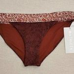 Athleta Womens Swim Bikini Bottoms Size Small Burgundy Aqualuxe Batik NEW Photo 0