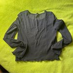 Aerie Black Sheer Women's Top/ black mesh top Photo 0