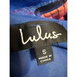 Lulus Flying Watercolors Blue Sleeveless Cami Camisole Maxi Tank A-Line Dress S Photo 3