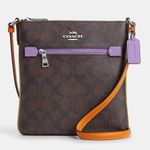 Coach Mini Rowan File Bag In Colorblock Signature Canvas Photo 0