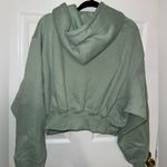 1987 Sage Green Women's Cropped Hoodie Photo 1