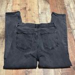 AGOLDE Women's Black Wash Denim 90s Pinch Waist Crop Jeans Sz 26 Button Fly Photo 5