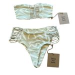 Stone Fox Swim  Bikini Set Aloe Lines Simone Bottom + Inez Top Size XS Photo 3