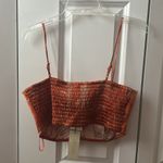 Rachel Zoe  Corset Top Orange And Gold Size Large NWT Photo 1