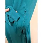 Lulus  Teal Green Long Sleeve Wrap Maxi Dress Size Small READ Photo 3