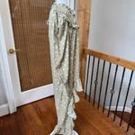 We Wore What  high low boho floral polka dot dress in oat ruffle green Photo 3