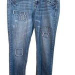 Almost Famous  Destressed Patch Jeans Sz.9 Photo 0
