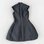 Alexis  XS Black Quilted Skater Mini Modern Sophisticated Architectural Chic Photo 1