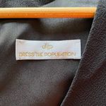 Dress the Population Maxi Dress Sleeveless Draped Black Size XXS NEW Photo 7