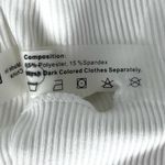 Zaful Ribbed V-Neck Short Sleeve Cropped Top White Size 8 Photo 5