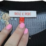 Black Floral Puff Sleeve Shirt Large Photo 3