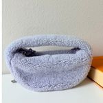 BY FAR Baby Cush Lilac Shearling Chain Strap Shoulder Bag Purple Photo 2