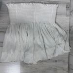 Queen of Sparkles Iridescent White Shorts – Size M – Smocked Waist Photo 1