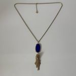 Kendra Scott  Rayne Cobalt Blue Cat's Eye Pendant
Gold Tassel Long Necklace Photo 1