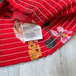 JM Collection Red Floral Top with Necklace L Photo 3