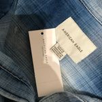 American Eagle  Outfitters Women's Shirt Size‎ Small Blue Plaid Grunge Oversized Photo 5