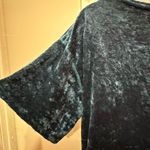 We The Free Free People Luxe Tee Blue Crushed Velvet Tunic Dress Size S Photo 4