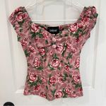 Collectif London Dolores Rose Pink Mauve Pin Up Top Women’s Size XS Photo 0