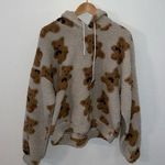 SheIn Teddy Bear Cropped Fluffy Sweatshirt Hoodie Size Large Photo 0