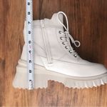 NURTURE Whitney Leather‎ Lug Sole Combat Boot White Cream Lace Up Size 6.5 New Photo 15