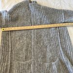 Free People  XS Grey Open Oversized Knit Alpaca Open Front Long Cardigan Pockets Photo 6