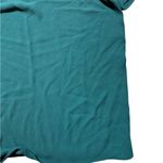 Loft Hunter Green V-Neck Tie Back Blouse Size Medium Short Sleeve Casual Top Photo 2