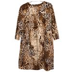 Chico’s Women's Brown White Animal Print V Photo 1