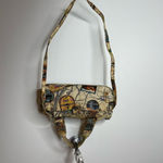 Fossil World Traveler Crossbody Vintage HandBag Barcelona Rome Barrel Canvas Bag Photo 5