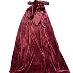 Revelry Dress Womens Medium Maroon Velvet‎ Micah Convertible Bridesmaids Maxi Red Photo 5