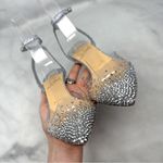 Christian Louboutin NEW Spikaqueen 55 Glitter Pointed Toe Kitten Heel Pumps 34 Photo 8