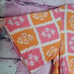 PIYAMA COLORFUL IKAT PRINT PINK ORANGE PAJAMA TOP AND PANTS SET XS Photo 3