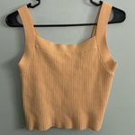 Abercrombie & Fitch Ribbed Beige Sweater Crop Top Tank Bra Sz XL Photo 0
